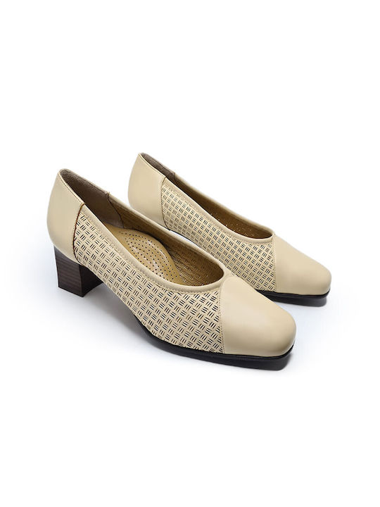 Anatomic Step Anatomic Leather Beige Heels