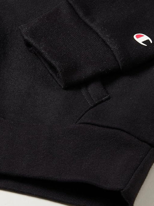 Fleece Παιδικό Φούτερ με Κουκούλα και Τσέπες Black Legacy