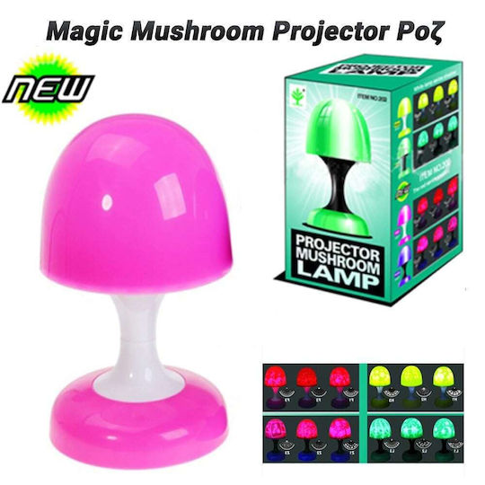 Lumini LED Lampă de proiecție pentru copii Magic Mushroom cu Proiecție de Desene Roz