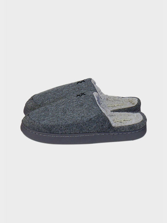 G Secret Men's Slippers with Fur Gray