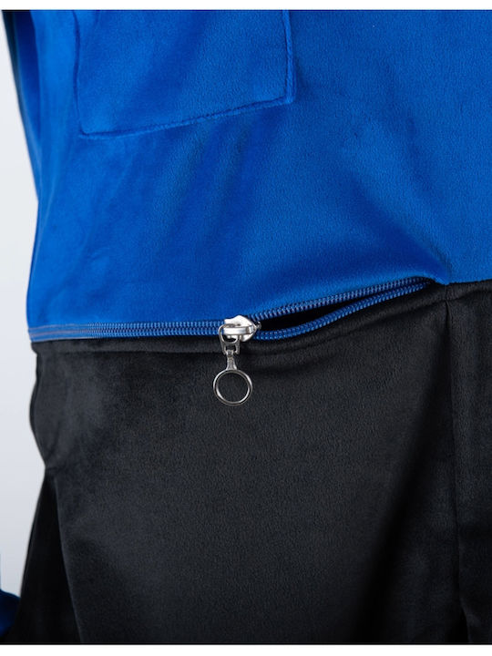 Set de Trening Catifea Black/Blue