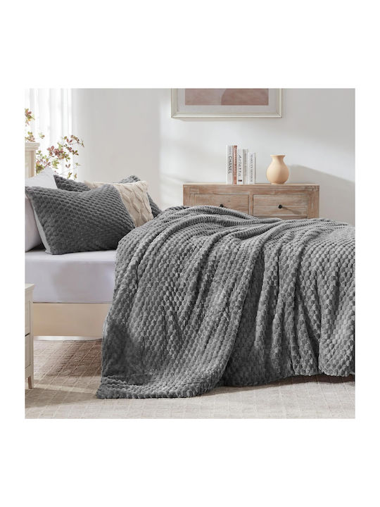 Isadore Lorraine Duvet Set Queen 220x240cm Charcoal 3pcs
