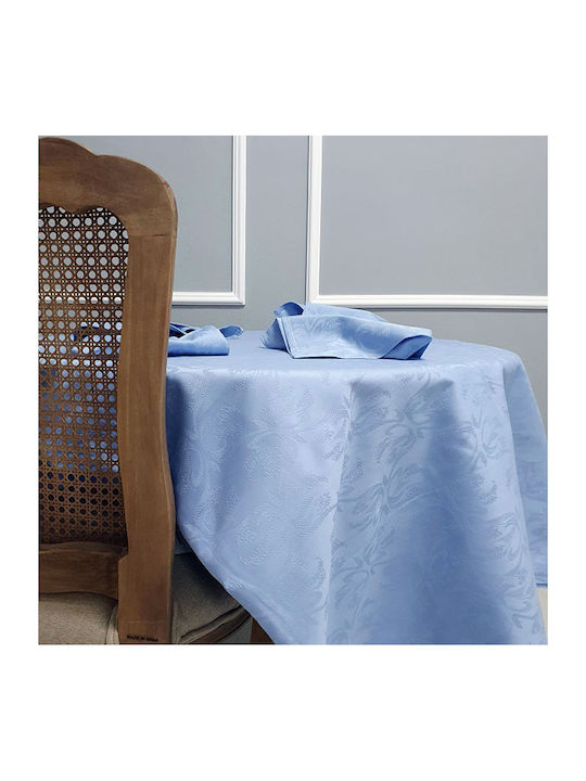 Joli Τραπεζομάντηλο Σετ 13τμχ Edelweiss Σιέλ 180x240εκ.