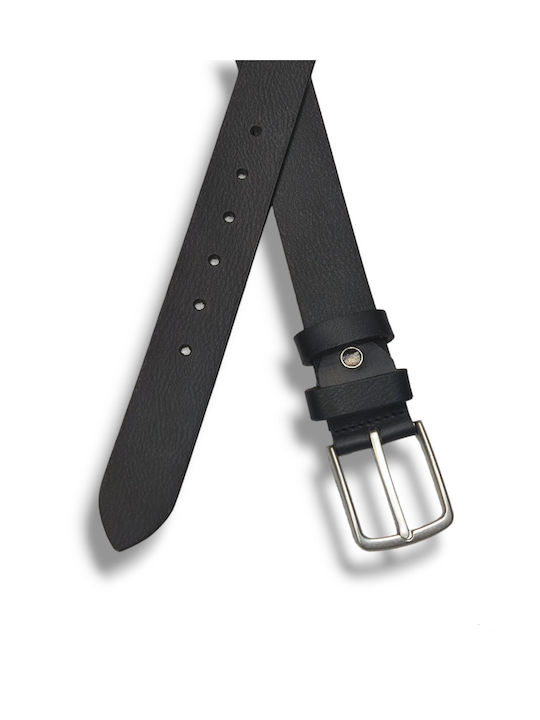 Venturi Men's Leather Belt Black