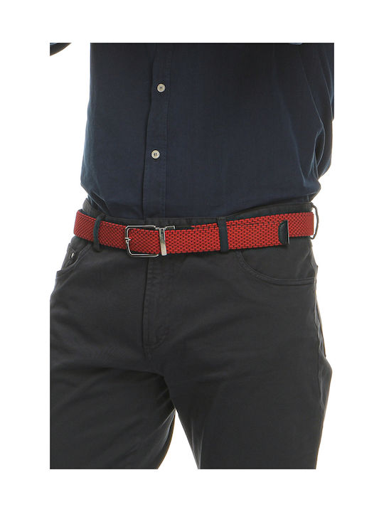 Paul & Shark Men's Knitted Elastic Belt Red