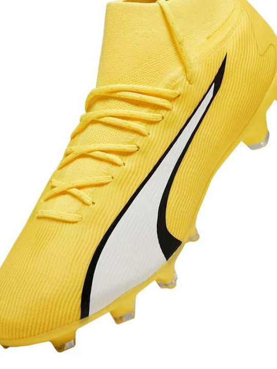 PUMA Ultra Pro Football Shoes with Cleats Yellow