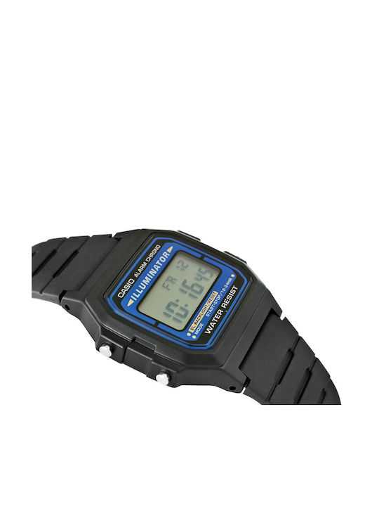 Casio Collection Standard Digital Men's Watch Chronograph Battery With Black Rubber Strap