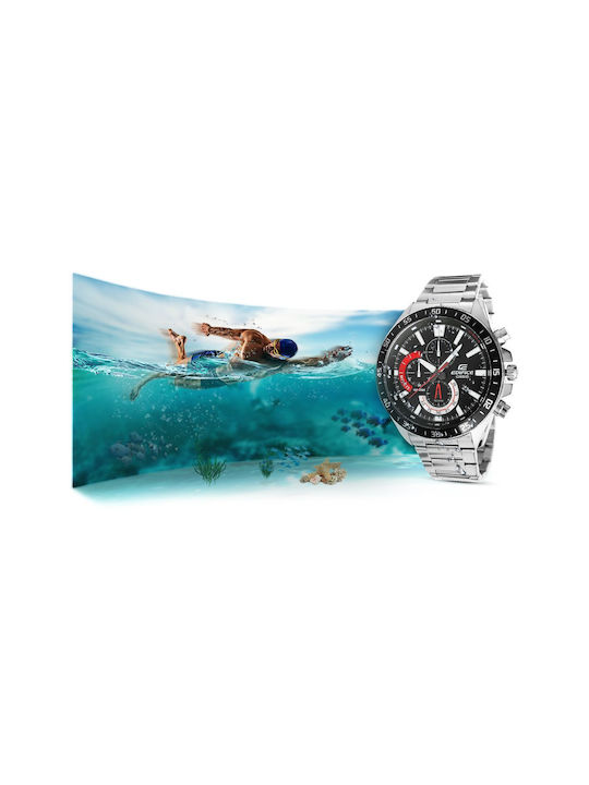 Casio Ceas Cronograf Baterie în Argintiu culoare