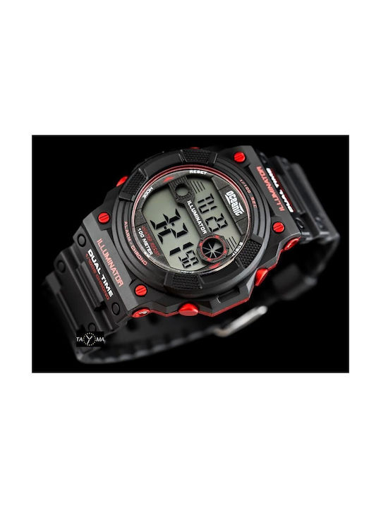 Oceanic Digital Watch Chronograph Battery in Black / Black Color