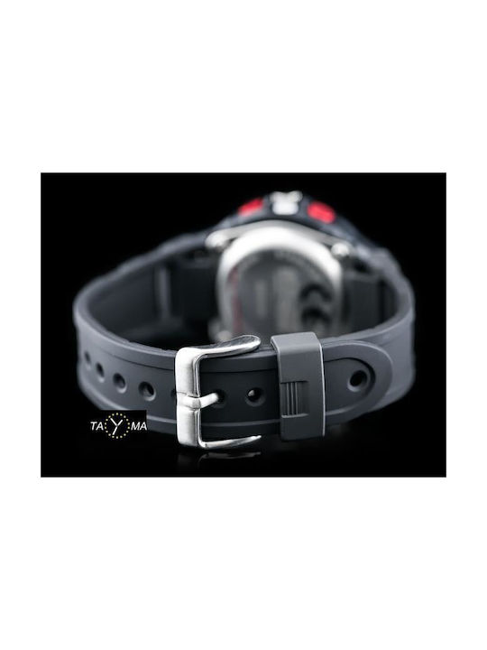 Oceanic Men's Watch 16mm Chronograph Battery with Black / Black Rubber Strap