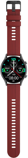 G.Rossi SG014C 46mm Smartwatch mit Pulsmesser (Black/Red)