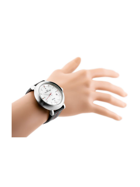 AGBarr Damen Uhr mit Schwarz Lederarmband