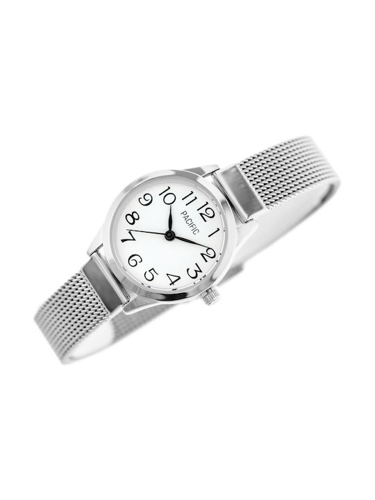 Pacific Ceas Bărbați 50mm Baterie Cu Brățară Din Metal Gri / Gri