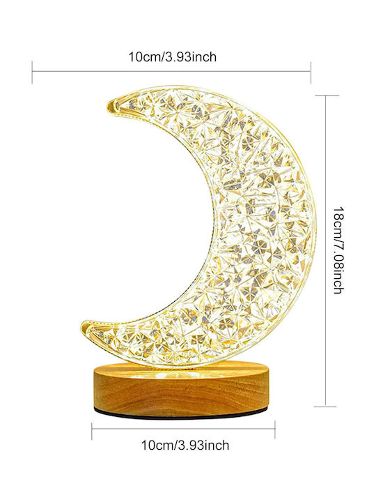 Moon Διακοσμητικό Φωτιστικό LED Θερμό Λευκό Moon Light