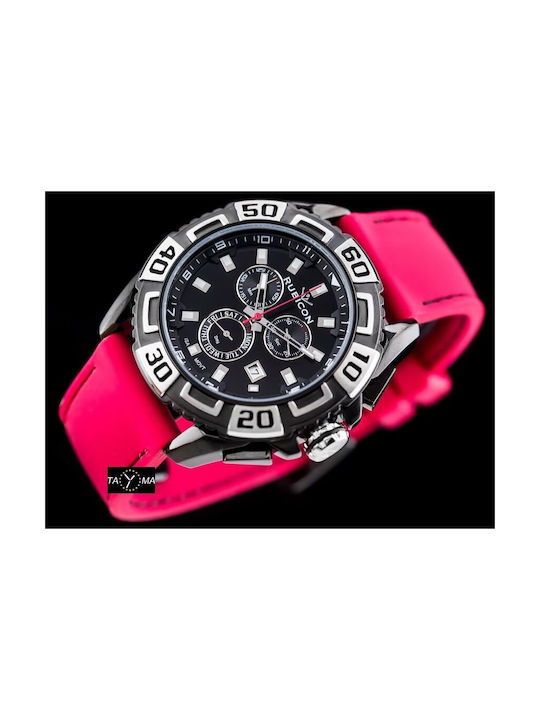 AGBarr Uhr Chronograph Batterie in Rosa / Rosa Farbe