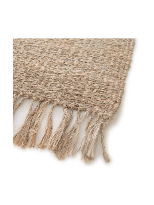 Viokarpet Papilio Fire P0850-057 Handgefertigt Teppich Rechteckig Sommer aus Jute mit Fransen Grey