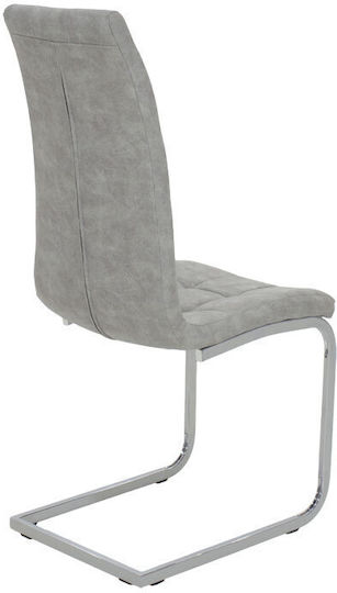 Darrell Dining Room Artificial Leather Chair Antique Grey 42x49x106cm