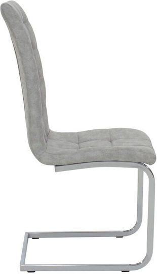 Darrell Dining Room Artificial Leather Chair Antique Grey 42x49x106cm