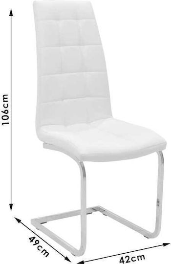 Darrell Dining Room Artificial Leather Chair Antique Grey 42x49x106cm