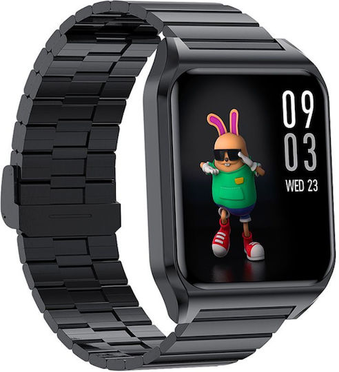Rubicon Rnce89 Stainless Steel 37mm Smartwatch with Heart Rate Monitor (Multicolour)