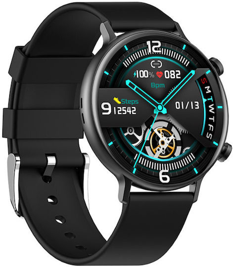 Rubicon Rnce98 44mm Smartwatch με Παλμογράφο (Πολύχρωμο)