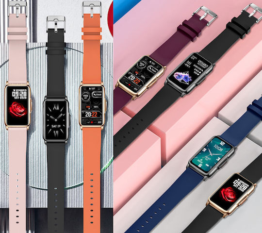Rubicon Rncf04 Aluminium Smartwatch με Παλμογράφο (Πολύχρωμο)