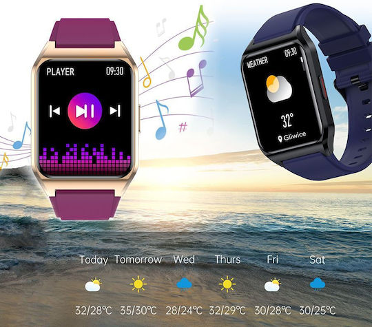 Rubicon Rnce89 Stainless Steel 37mm Smartwatch with Heart Rate Monitor (Multicolour)