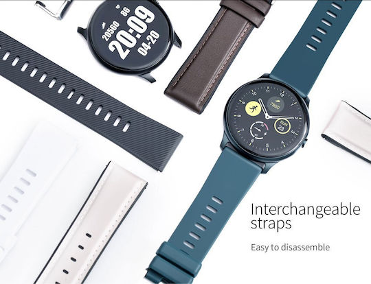 G.Rossi SG003A 45mm Smartwatch mit Pulsmesser (Schwarz)