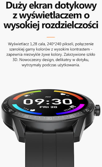 G.Rossi SG012D 45mm Smartwatch mit Pulsmesser (Rot)