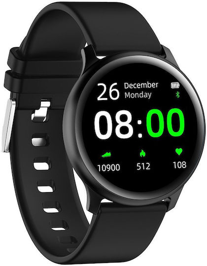 G.Rossi 45mm Smartwatch με Παλμογράφο (Μαύρο)