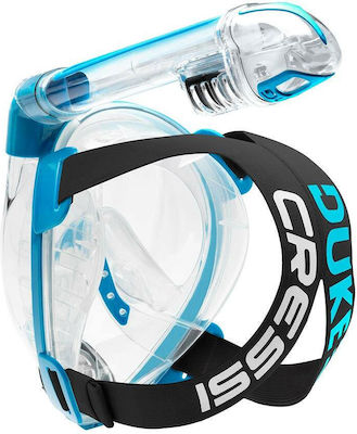 CressiSub Diving Mask Silicone Full Face with Breathing Tube Duke in Transparent color