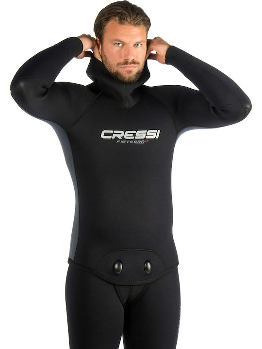 CressiSub Fisterra Divisible Wetsuit Shaved for Speargun Black 9mm