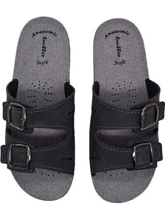 T10 Women's Flat Sandals Anatomic in Black Color