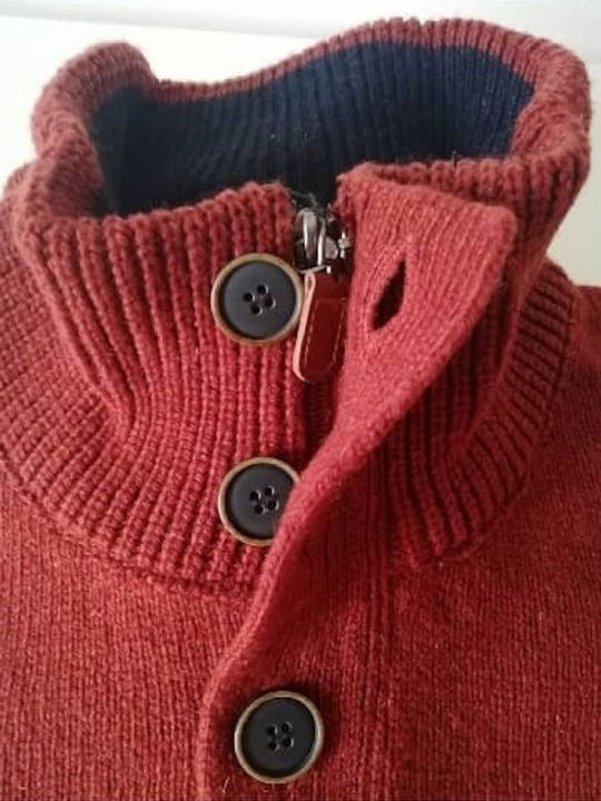 Pol Paulo Men's Long Sleeve Sweater with Buttons GRI