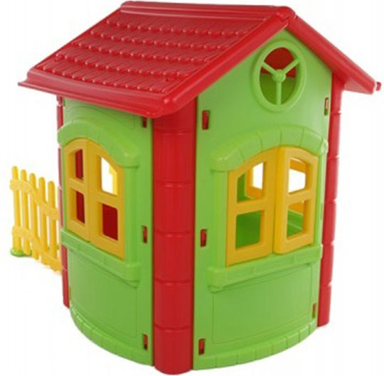 Pilsan Casă de joacă pentru copii în grădină Magic cu gard Verde 172x131x112cm