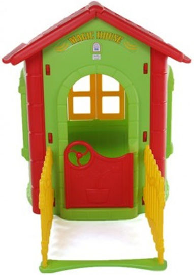 Pilsan Casă de joacă pentru copii în grădină Magic cu gard Verde 172x131x112cm