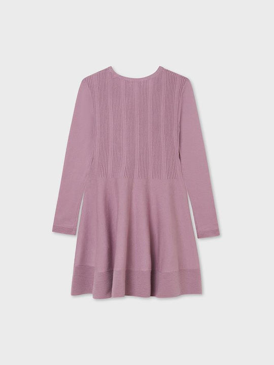 Mayoral Kids Dress Long Sleeve Pink