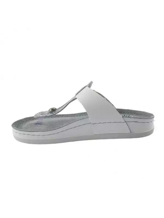 Bianco Women's Flat Sandals in White Color