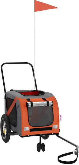 vidaXL Cosul pentru transport câine până la 30kg Portocaliu M122xL53xA52cm.