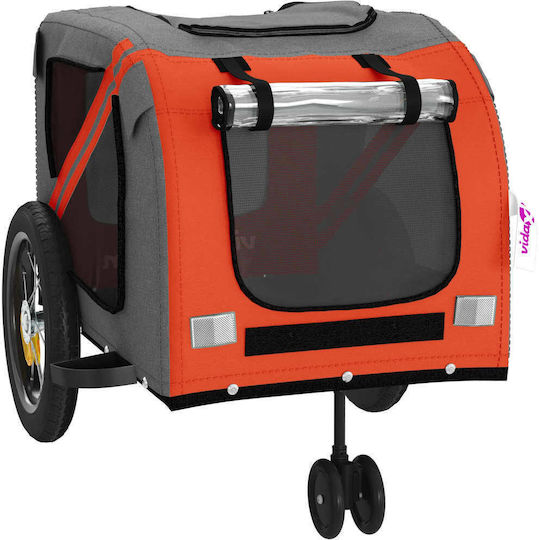 vidaXL Cosul pentru transport câine până la 30kg Portocaliu M122xL53xA52cm.