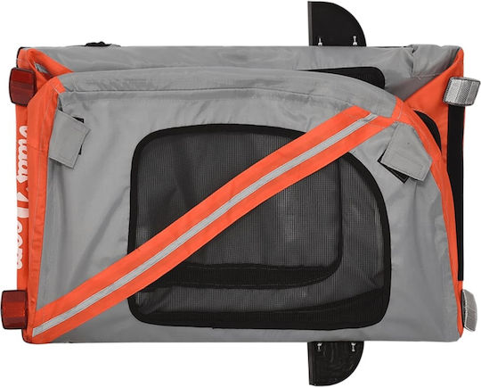 vidaXL Cosul pentru transport câine până la 30kg Portocaliu M122xL53xA52cm.