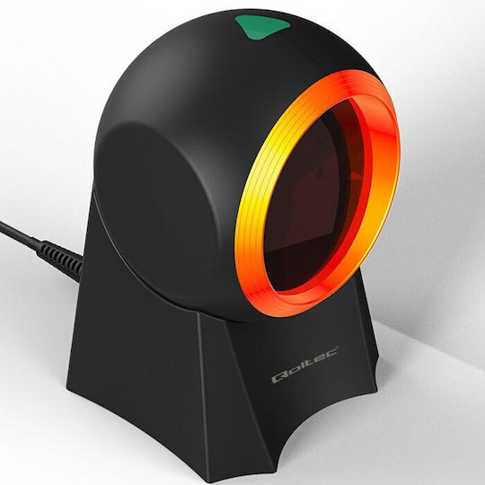 Qoltec Presentation Scanner Wired with 2D and QR Barcode Reading Capability