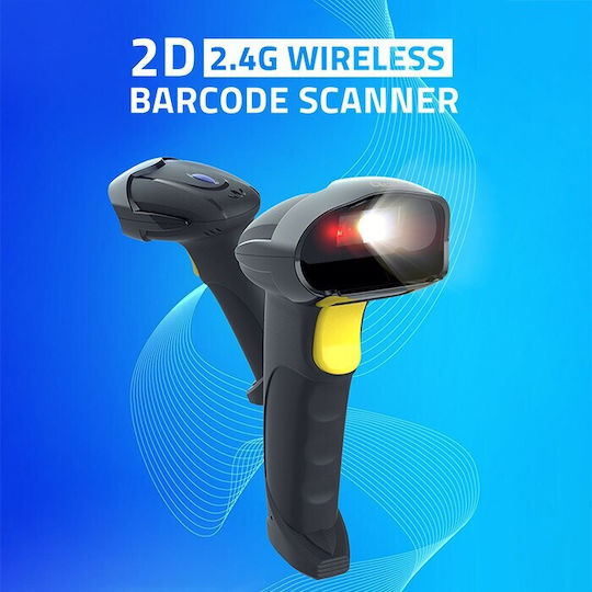 Qoltec Scanner Χειρός Ασύρματο με Δυνατότητα Ανάγνωσης 2D και QR Barcodes