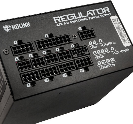 Kolink Regulator 1000W Μαύρο Τροφοδοτικό Υπολογιστή Full Modular 80 Plus Gold