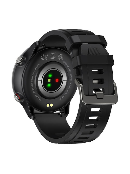 Zeblaze Stratos 2 Lite 47mm Waterproof Smartwatch with Heart Rate Monitor (Black)