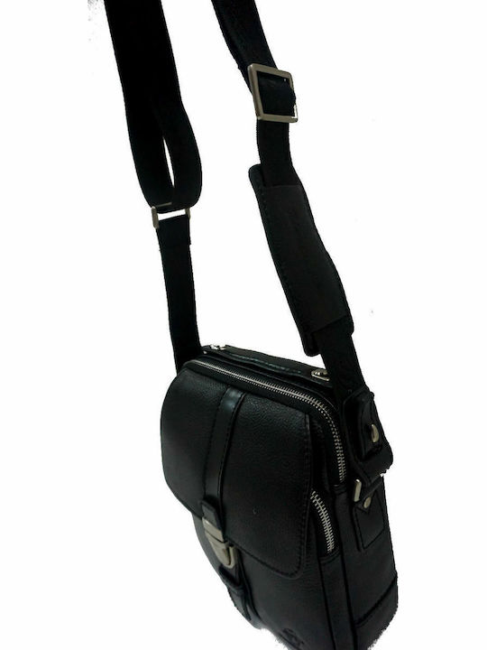 Piele Geantă pentru bărbați De umăr / tip crossbody Neagră
