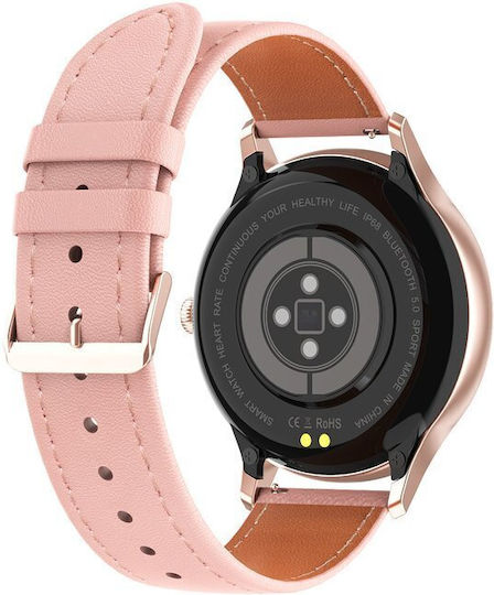 Pacific 18-6 38mm Smartwatch με Παλμογράφο (Ροζ Χρυσό)