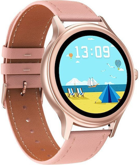 Pacific 18-6 38mm Smartwatch με Παλμογράφο (Ροζ Χρυσό)