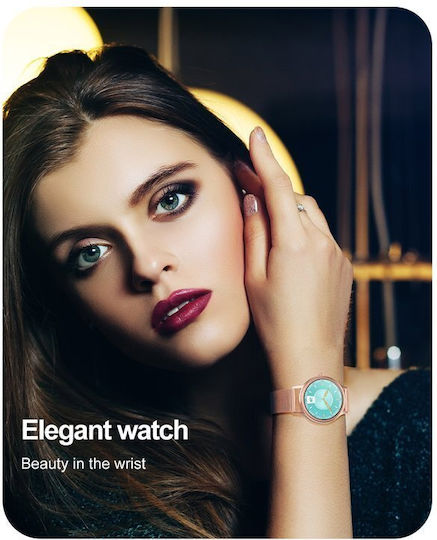 Pacific 18-6 38mm Smartwatch με Παλμογράφο (Ροζ Χρυσό)