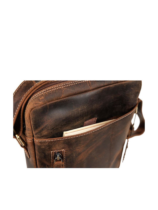 Leather Men's Bag Shoulder / Crossbody Tabac Brown